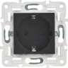 Розетка IEK SKANDY SK-R06Bl с заземлением с защитными шторками 16А черный SK-R14-16-1-K02